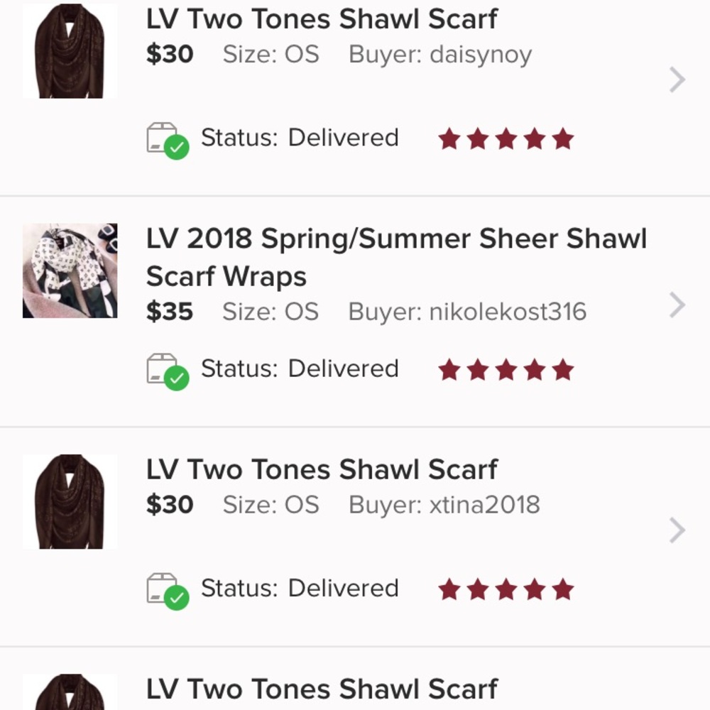 5 starts scarf Seller